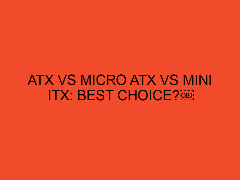 ATX vs Micro ATX vs Mini ITX: Choosing the Right Form Factor for Your Build
