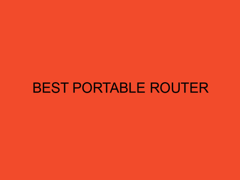 Best Portable Router