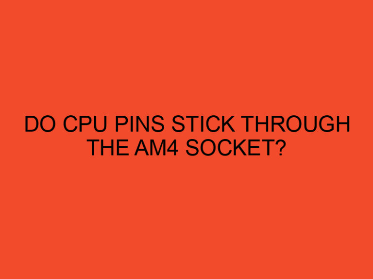 Do CPU pins stick through the AM4 Socket?