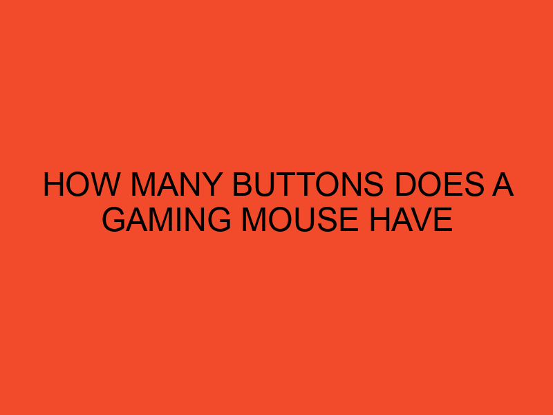 How Many Buttons Does a Gaming Mouse Have DesktopEdge