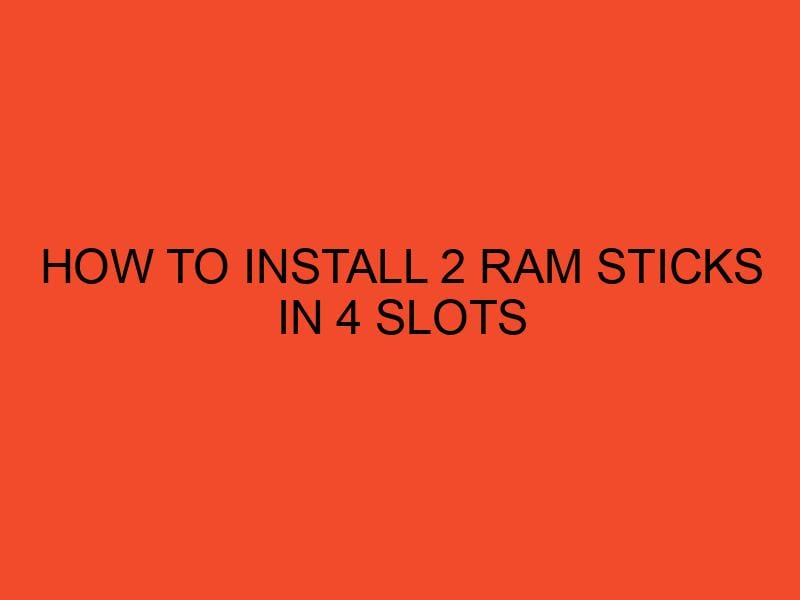 install 3 ram sticks
