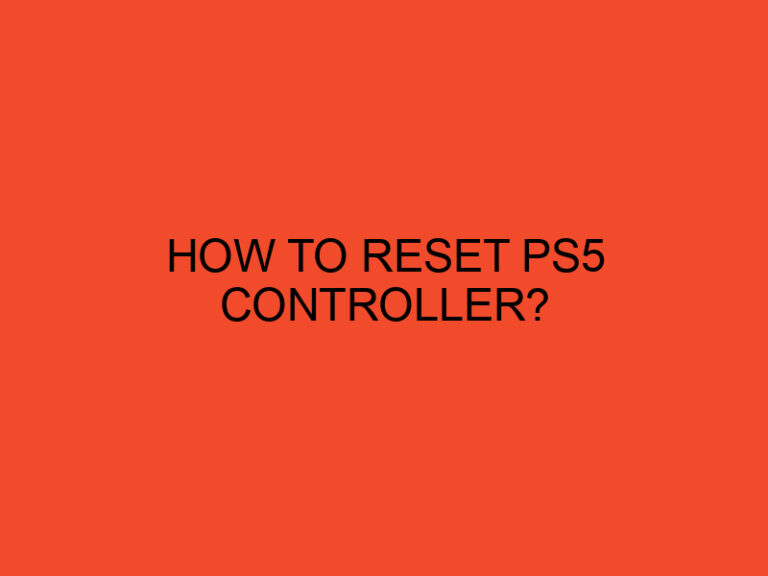 How to Reset PS5 Controller?