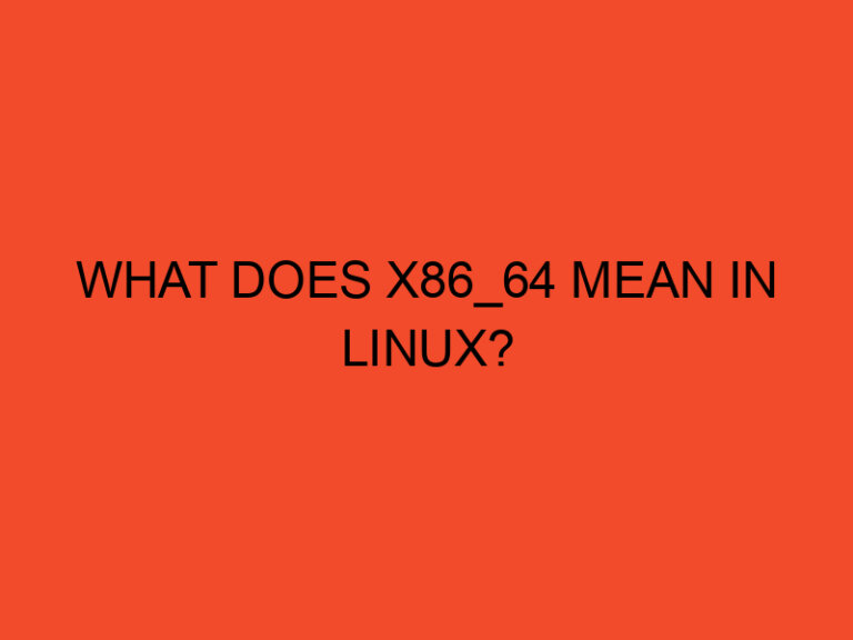 What does x86_64 mean in Linux?