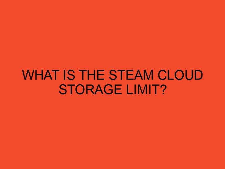 What Is the Steam Cloud Storage Limit?