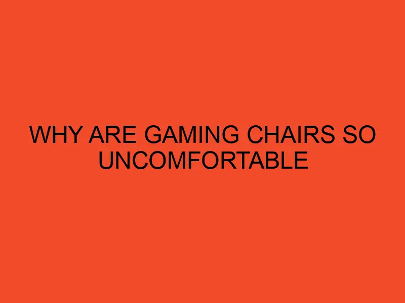 Why Are Gaming Chairs So DesktopEdge